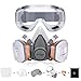 AirGearPro G-500 Atemschutzmaske mit A1P2 Filter, Gasmaske Staubfilter und Schutzbrille, Staubmaske für Lackieren, Arbeiten, Schleifen, Feinstaub